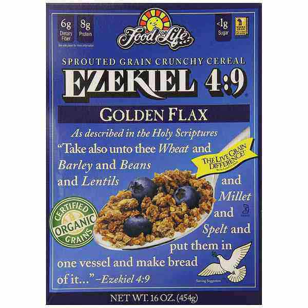 Food For Life Ezekiel 4:9 Organic Sprouted Grain Cereal, Golden Flax, 16-Ounce B