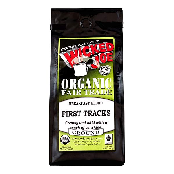 Wicked Joe Coffee Co. First Tracks Breakfast Blend Ground Medium Roast Coffee 12 oz