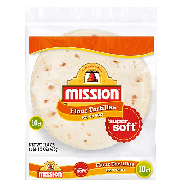 Mission - Flour Tortillas Medium Soft Taco 17.50 oz 10 ct