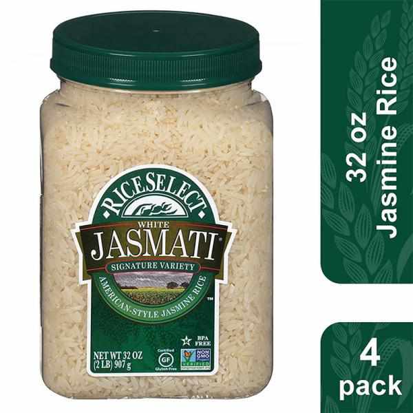 RiceSelect Jasmati Rice, 32-Ounce Jars (Pack of 4)