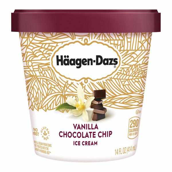 Haagen Dazs Vanilla Chocolate Chip Ice Cream - 14oz