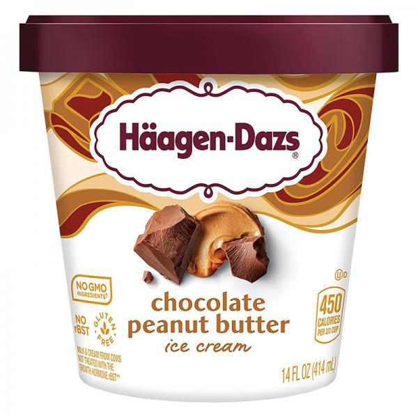 Haagen Dazs Chocolate Peanut Butter Ice Cream - 14oz