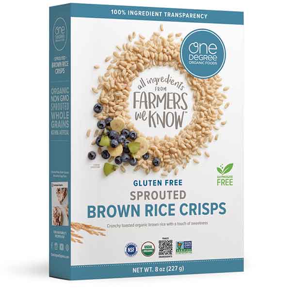 One Degree Organic Foods Brown Rice Crisps 8 oz