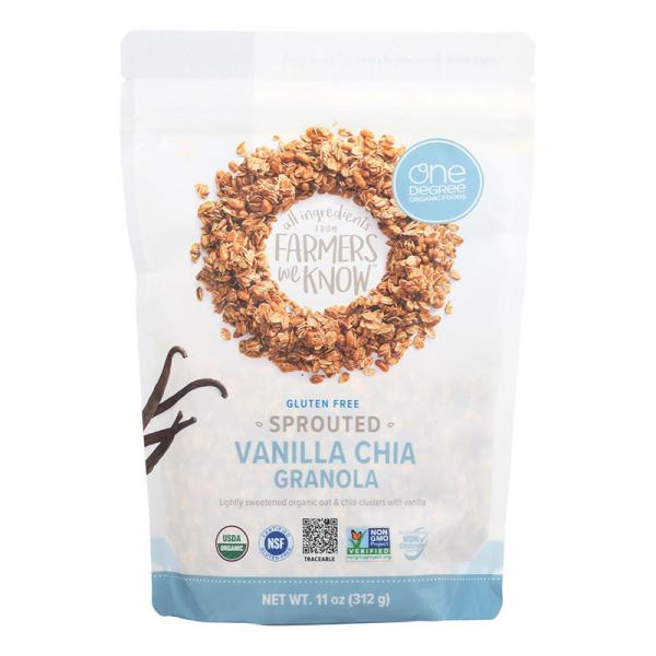 One Degree Organic Foods Sprouted Oat Granola, Vanilla Chia, 11 Oz