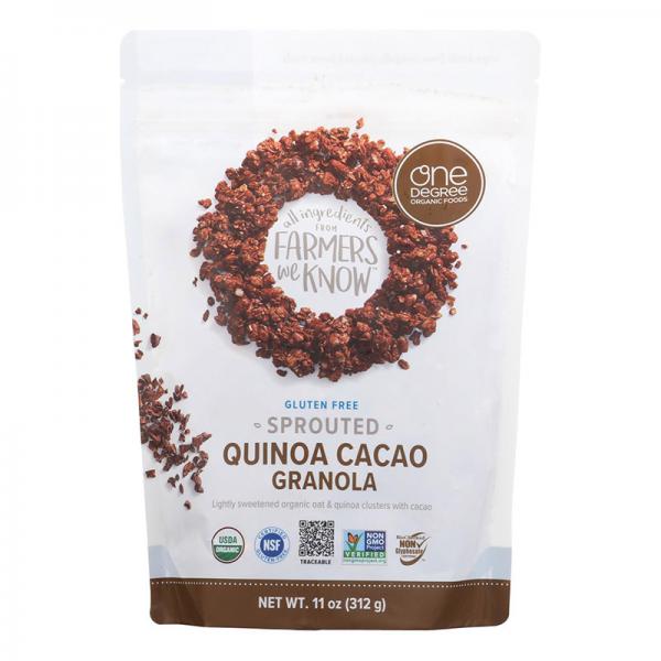 One Degree Organic Foods Quinoa Cacao Granola Sprouted Oat Case of 6 11 oz. - Al