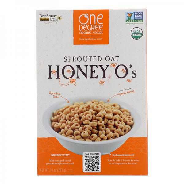 One Degree Sprouted oats Honey O's Cereal, 10 OZ