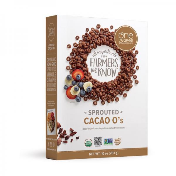 One Degree Organic Foods Sprouted Cacao O\'s 10 Oz Box