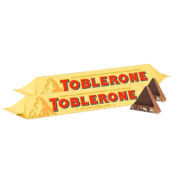 Toblerone Swiss Milk Chocolate Honey & Almond Nougat 3 Bars ×100 Gr