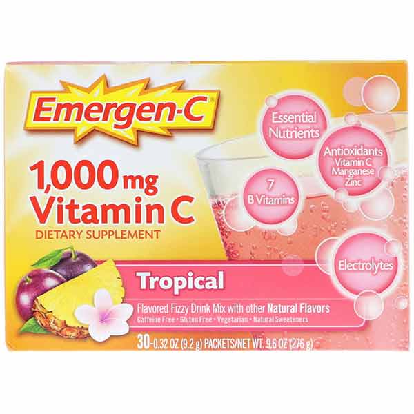 Emergen-C Vitamin C Tropical Drink Mix - 0.3 oz packet