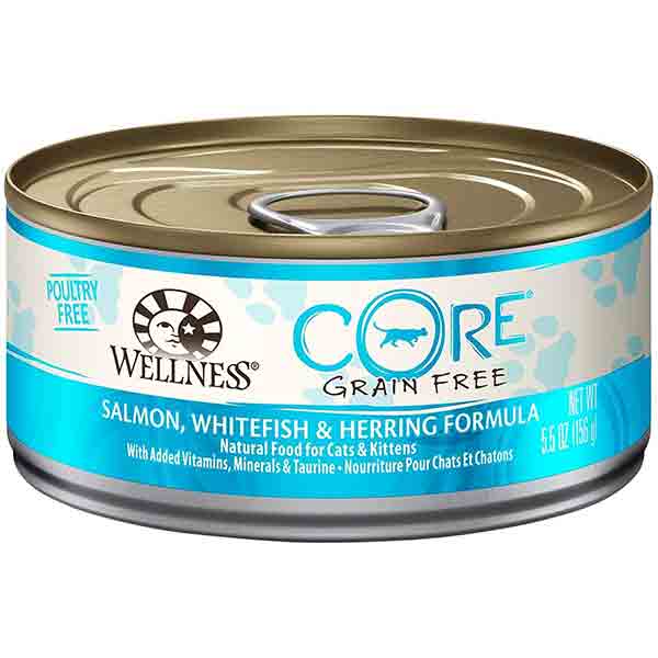 Wellness CORE Healthy Food for Cats Salmon-Whitefish and Herring Recipe 5.5 Oz