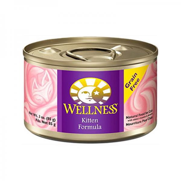 Wellness Canned Cat Food, Kitten Recipe,3-Ounce Cans,24 Pack.