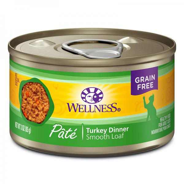 Wellness Pet Products Cat Food - Turkey Recipe - Case of 24 - 5.5 oz.