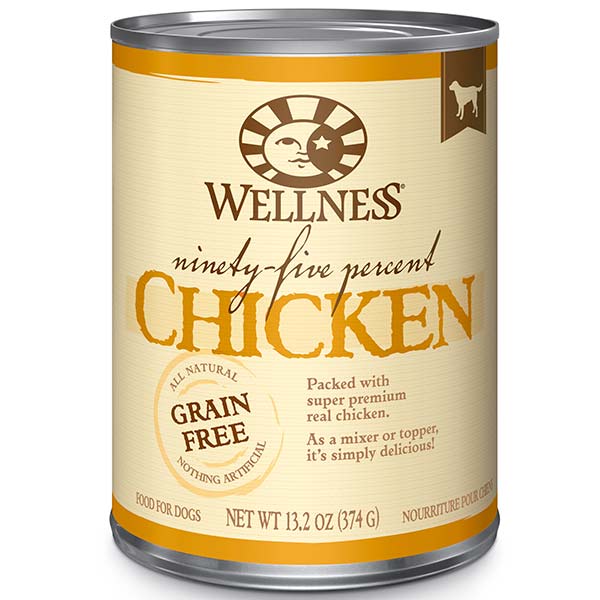 Wellness 95and#37; Chicken Adult Canned Dog Food, 13.2 OZ