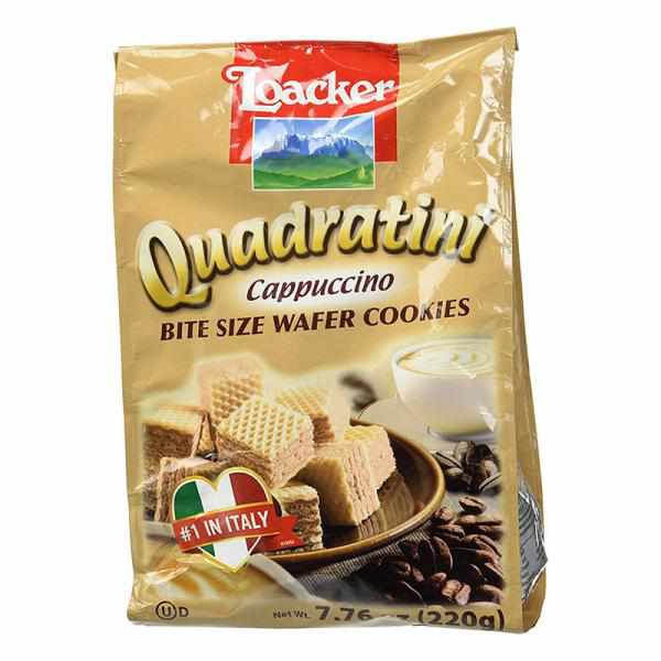 Loacker Quadratini Cappuccino Wafer Cookies, 7.76 oz, 1-Pack