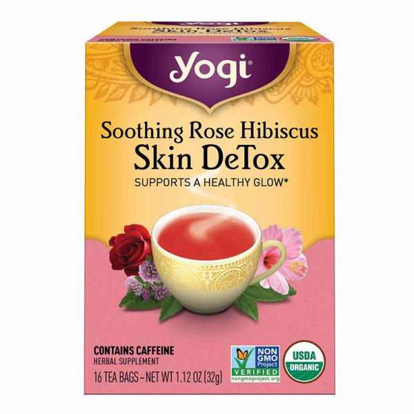 Yogi Tea, Soothing Rose Hibiscus Skin DeTox Tea, Tea Bags, 16 Ct, 1.12 OZ
