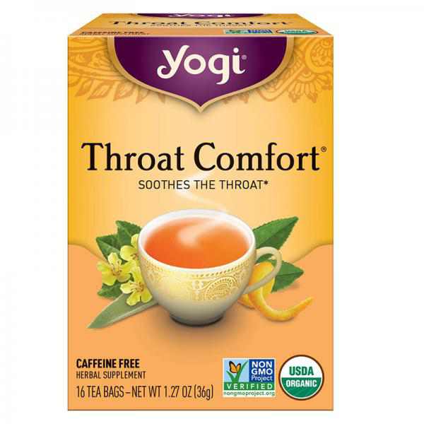 Yogi Throat Comfort Tea, 16 Tea Bags (Pack of 6)