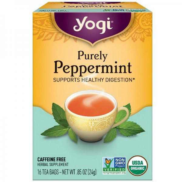 Yogi Purely Peppermint Tea, 16 Tea Bags, 0.85oz (Pack of 6)