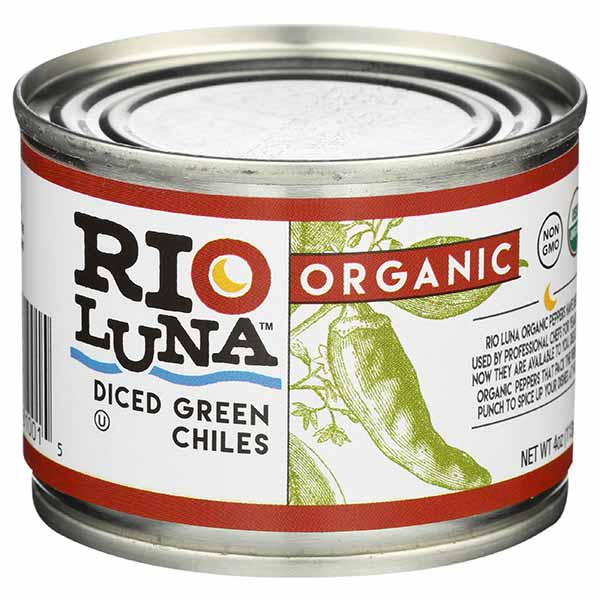 Rio Luna Organic Mild Diced Green Chiles, 4 oz