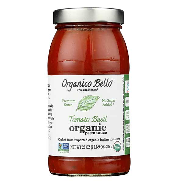  Organico Bello Tomato Basil Pasta Sauce 25oz