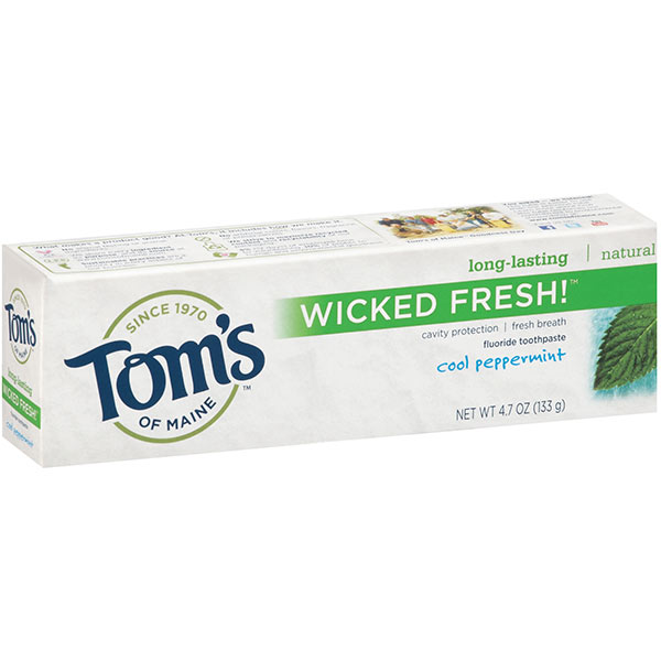 Tom's of Maine Wicked Fresh Fluoride Toothpaste - Cool Peppermint 4.7 Oz