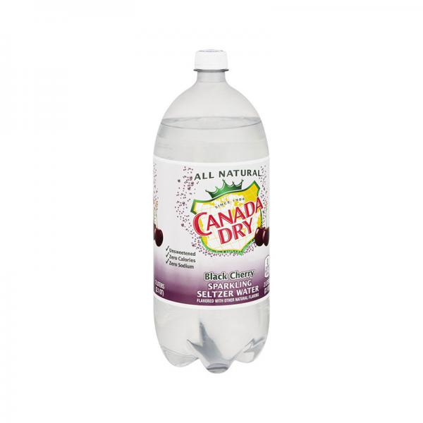 Canada Dry Black Cherry Sparkling Seltzer Water, 2 L