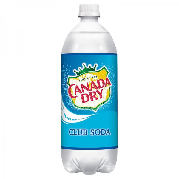 Canada Dry Club Soda - 1 L Glass Bottle