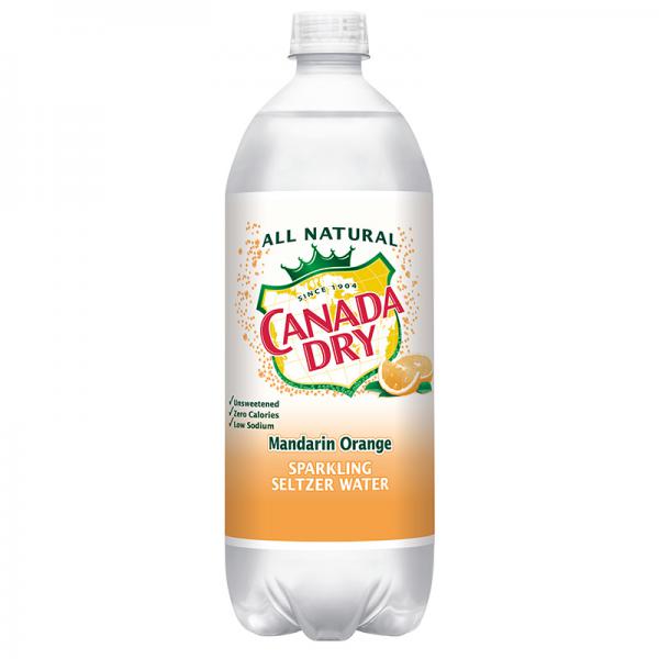 Canada Dry All Natural Sparkling Mandarin Orange Seltzer Water, 1 L