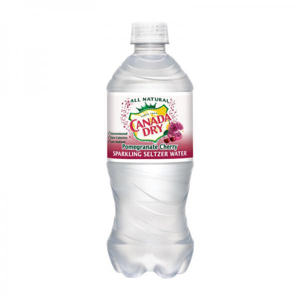 Canada Dry Pomegranate Cherry Seltzer Water - 20 fl oz Bottle