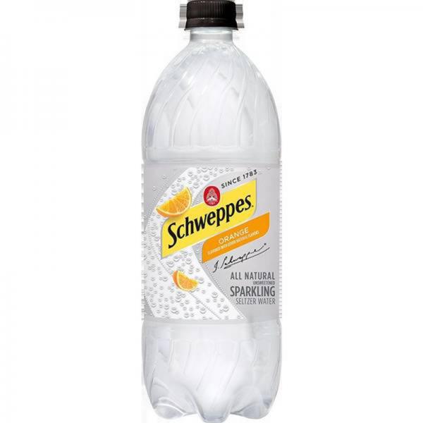 Schweppes Orange Sparkling Water Beverage - 1 L Bottle