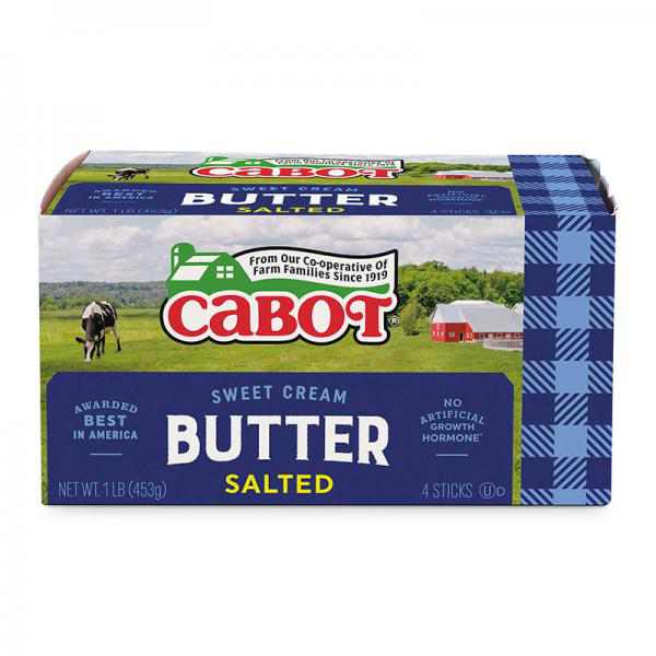 Cabot Salted Butter Quarters, 1 Lb