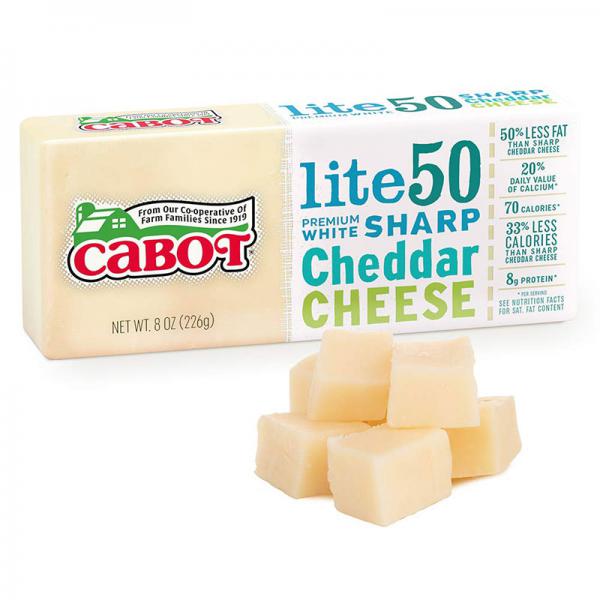 Cabot Sharp Cheddar Cheese Extra Light 75% Less Fat - 8oz