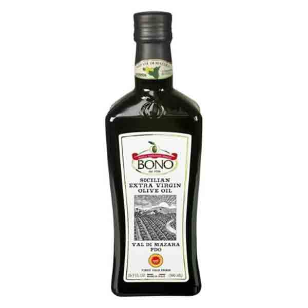 Bono Sicilian Certified Pdo Val Di Mazara Extra Virgin Olive Oil - 16.9 Oz