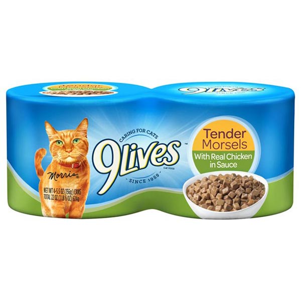 9Lives Tender Morsels Chicken In Gravy Wet Cat Food, 5.5 oz. Cans(4 Pack)
