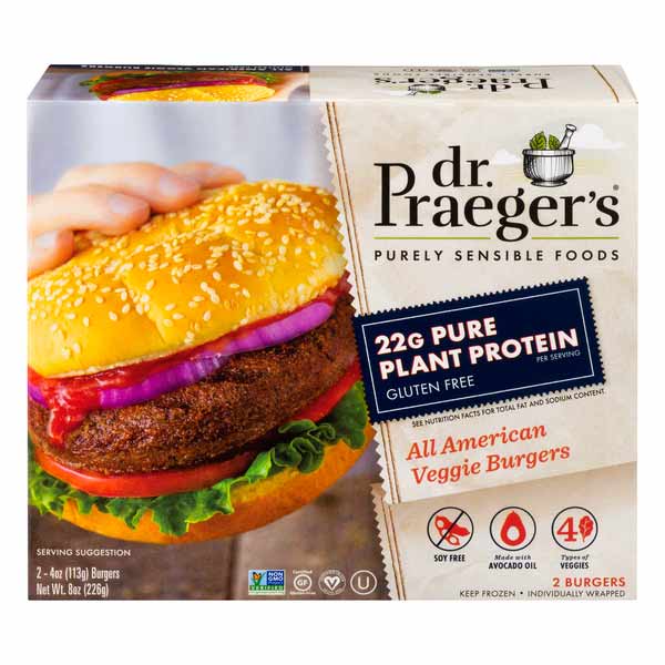 Dr.Praeger's Veggie Burger, All American 8 Oz Box