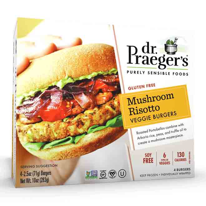 Dr. Praeger's Mushroom Risotto Veggie Burgers - 4 CT