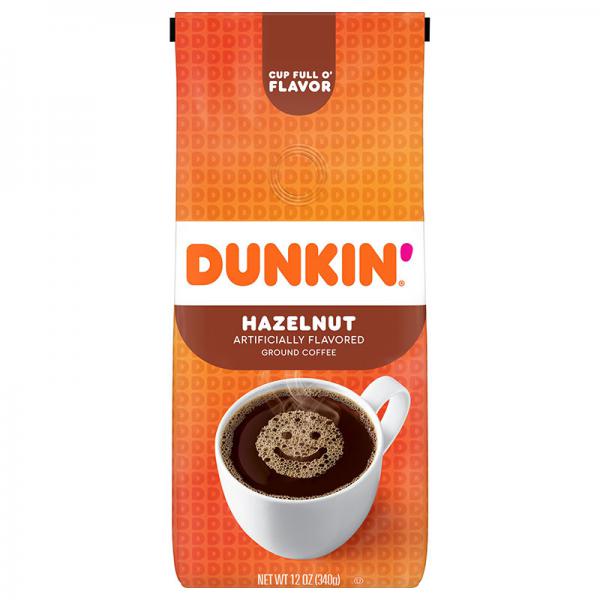 Dunkin' Donuts Hazelnut Flavored Ground Coffee, 12-Ounce