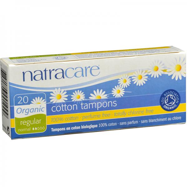 Natracare Certified Organic Tampons Non Applicator Regular, 20 Each