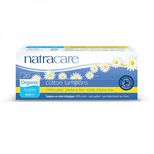 Natracare Natural Organic Cotton Tampons, Super, 20 Ct