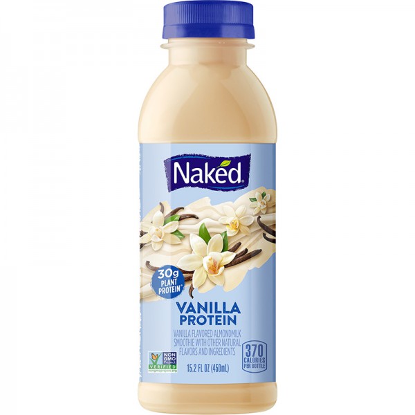 Naked Vanilla Protein Almondmilk Smoothie Vanilla Flavored 15.2 Fl Oz Bottle