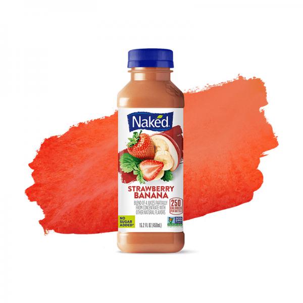 Naked Strawberry Banana All Natural Vegan Juice Smoothie - 15.2oz