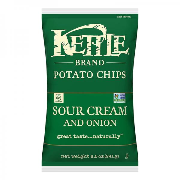 Kettle Chips Sour Cream and Onion, 5-Ounce (Pack of 15)