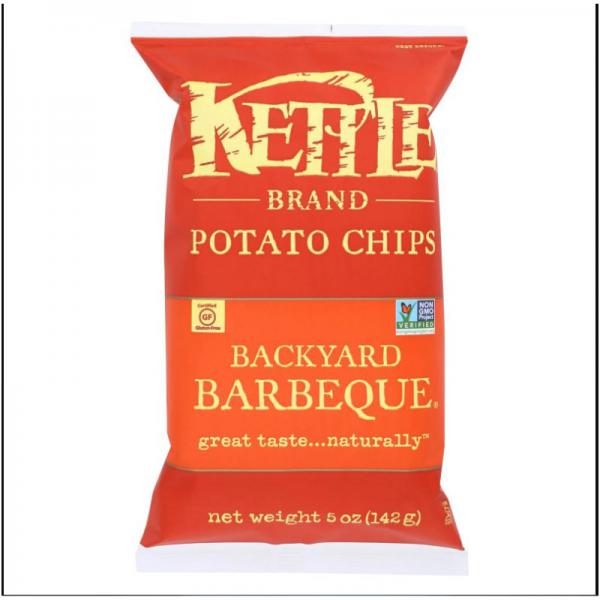 Kettle Brand 2306652 5 oz Bourbon BBQ Potato Chips, Case of 15