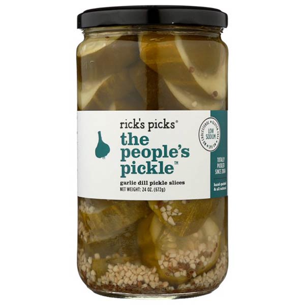 Ricks Picks Pickle Peoples Grlc Dill Slcd, 24 Oz