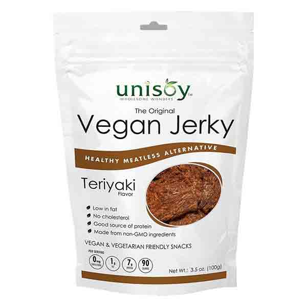 Unisoy Vegan Jerky Teriyaki, 3.5 Oz.