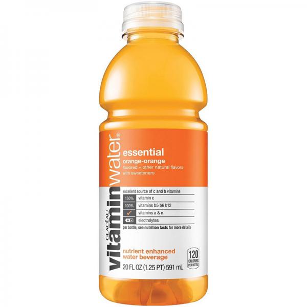 vitaminwater essential electrolyte enhanced water w/ vitamins, orange-orange dri