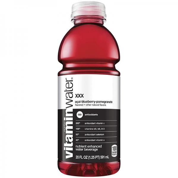 Glaceau Vitamin Water, XXX Acai-Blueberry-Pomegranate, 20-Ounce Bottles (Pack of