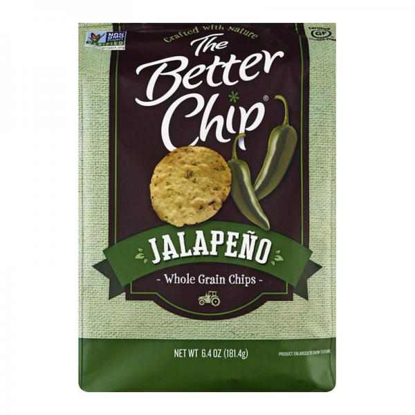 The Better Chip 6. 4 oz. Jalapenos Whole Grain Chip - Case Of 12