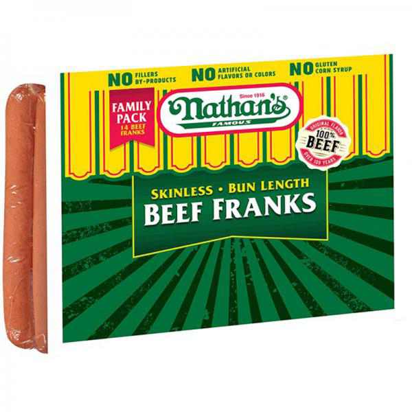 Nathan's Famous - Skinless Beef Franks 14.00 oz