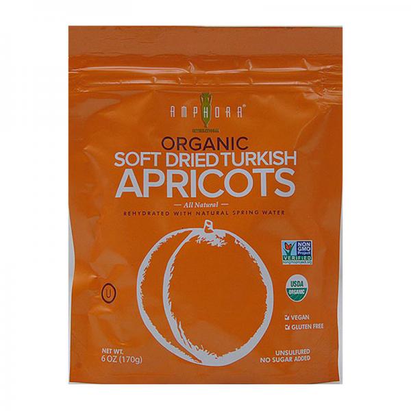 Amphora Organic Soft Dried Turkish Apricots, 6 Oz.