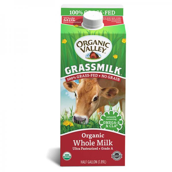 Organic Valley Grassmilk Organic Whole Milk, Half Gallon